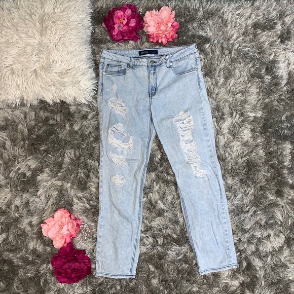 Just USA Ripped Boyfriend Jeans Women size 7 - Picture 2 of 6